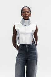 Bonaccorso Bağcıklı Metalik Deri Üst